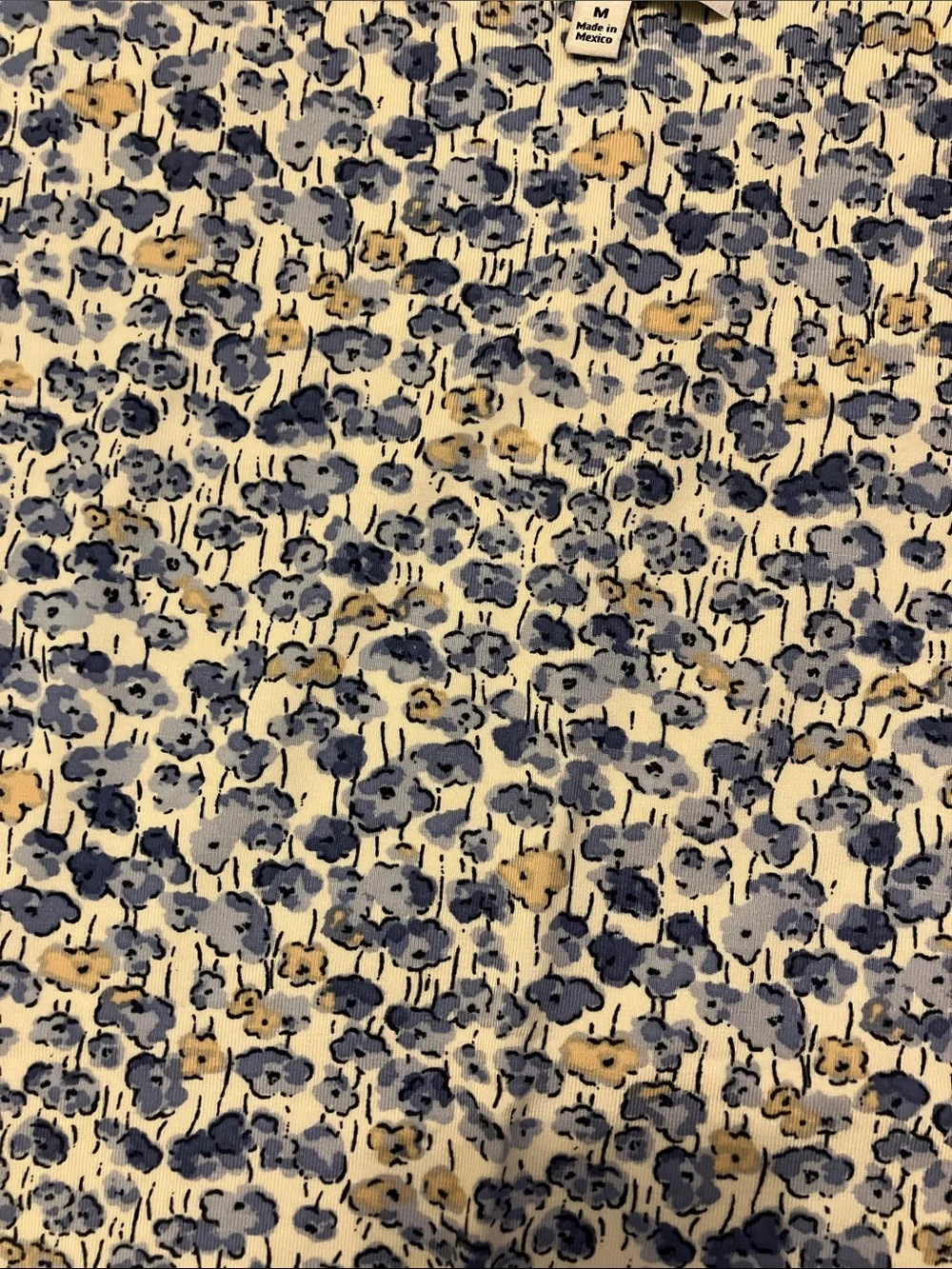 Reformation Blue and Cream Floral Tank Top - Picture 3 of 6